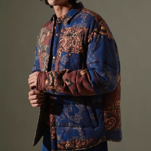 NWOT BDG Pattern Quilted Puff Patchwork Jacket XL